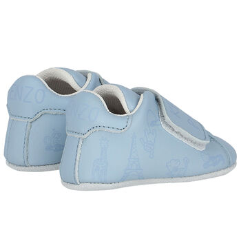 Baby Boys Blue Logo Pre Walker Shoes